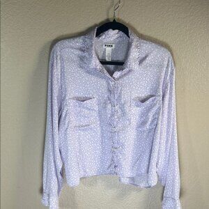 PINK Victoria's Secret Light Purple Button-Down Shirt
